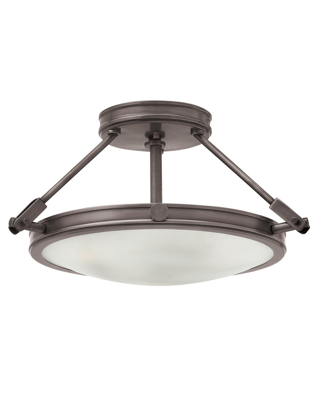 Nickel flush store mount light