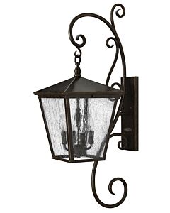 Large Wall Mount Lantern with Scroll