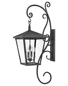 Double XL Wall Mount Lantern with Scroll