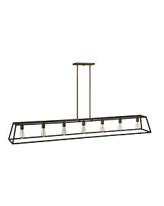 Large Seven Light Open Frame Linear