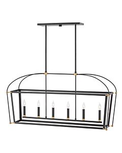 Six Light Open Frame Linear
