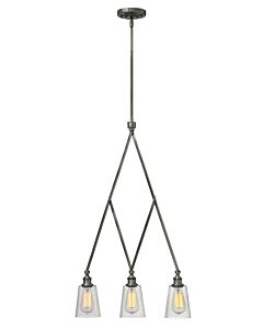 Gatsby Polished Antique Nickel Small Three Light L