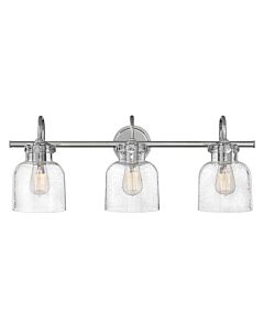 Medium Cylinder Glass Three Light Vanity