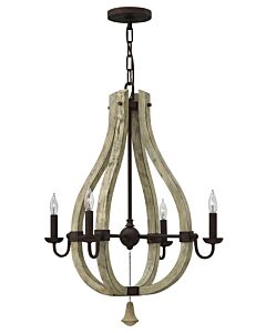 Small Open Frame Single Tier Chandelier