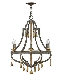 Medium Open Frame Single Tier Chandelier