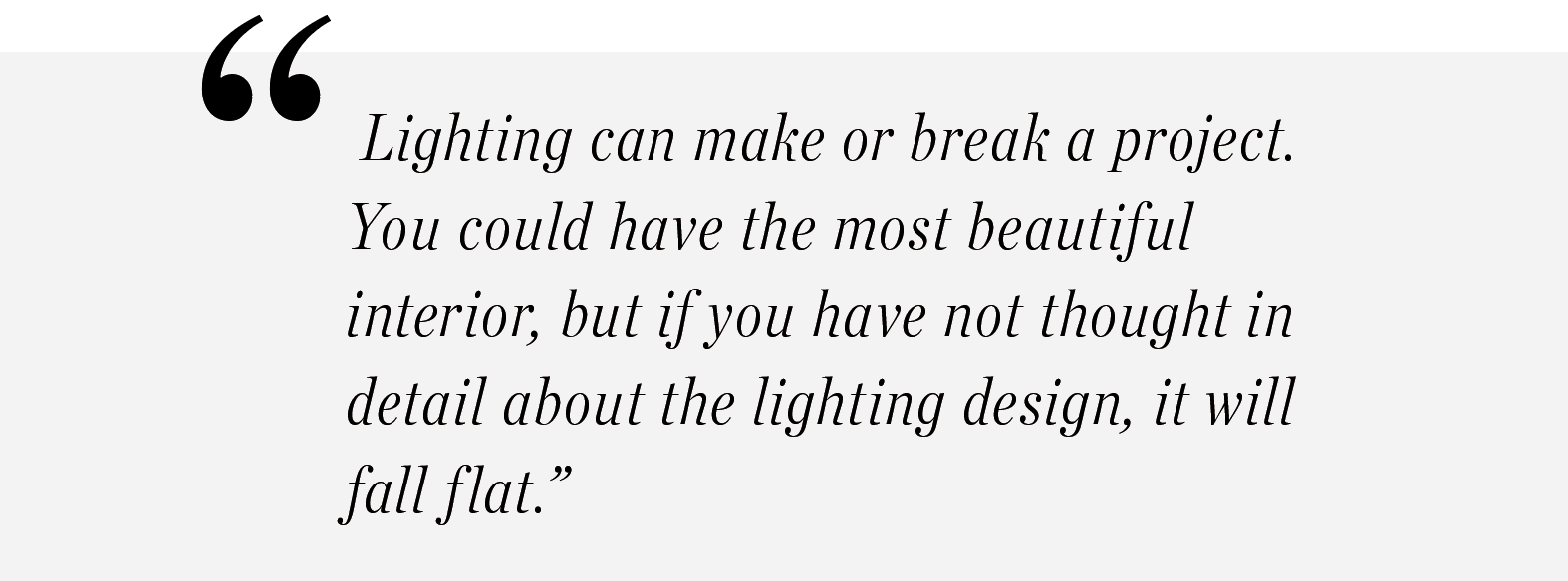 Lighting quote